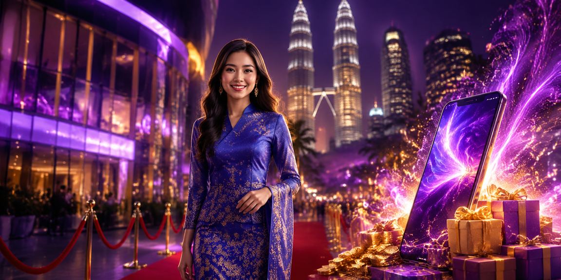 Pengguna wanita berbaju kurung di Kuala Lumpur mengakses platform taruhan dalam talian melalui telefon